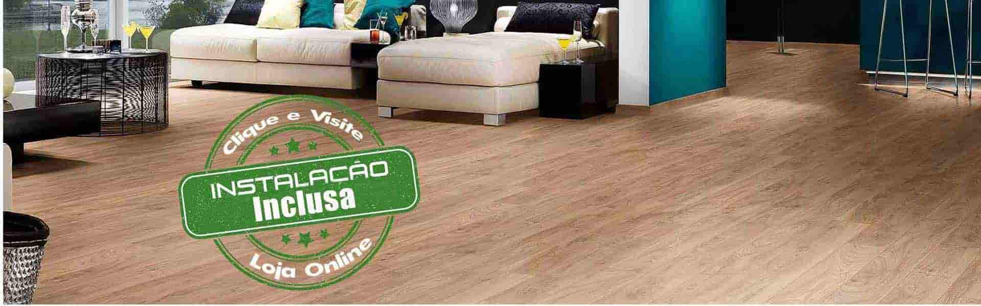 Piso laminado colocado lojas